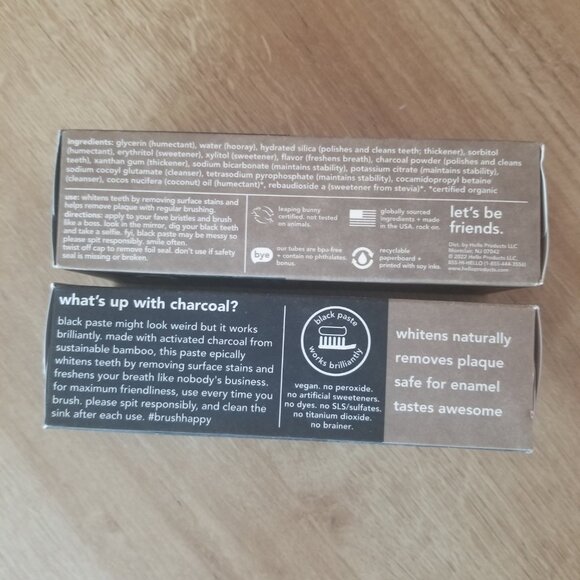 Hello Charcoal Epic Whitening Toothpaste NWTO - Picture 2 of 3